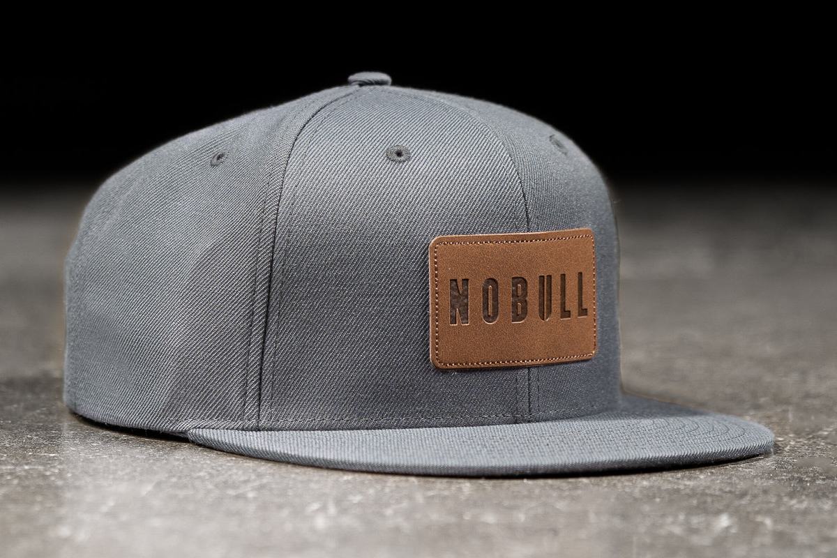 Nobull Flat-Brim Snapback Men\'s Hats Grey | Australia (NL9167)